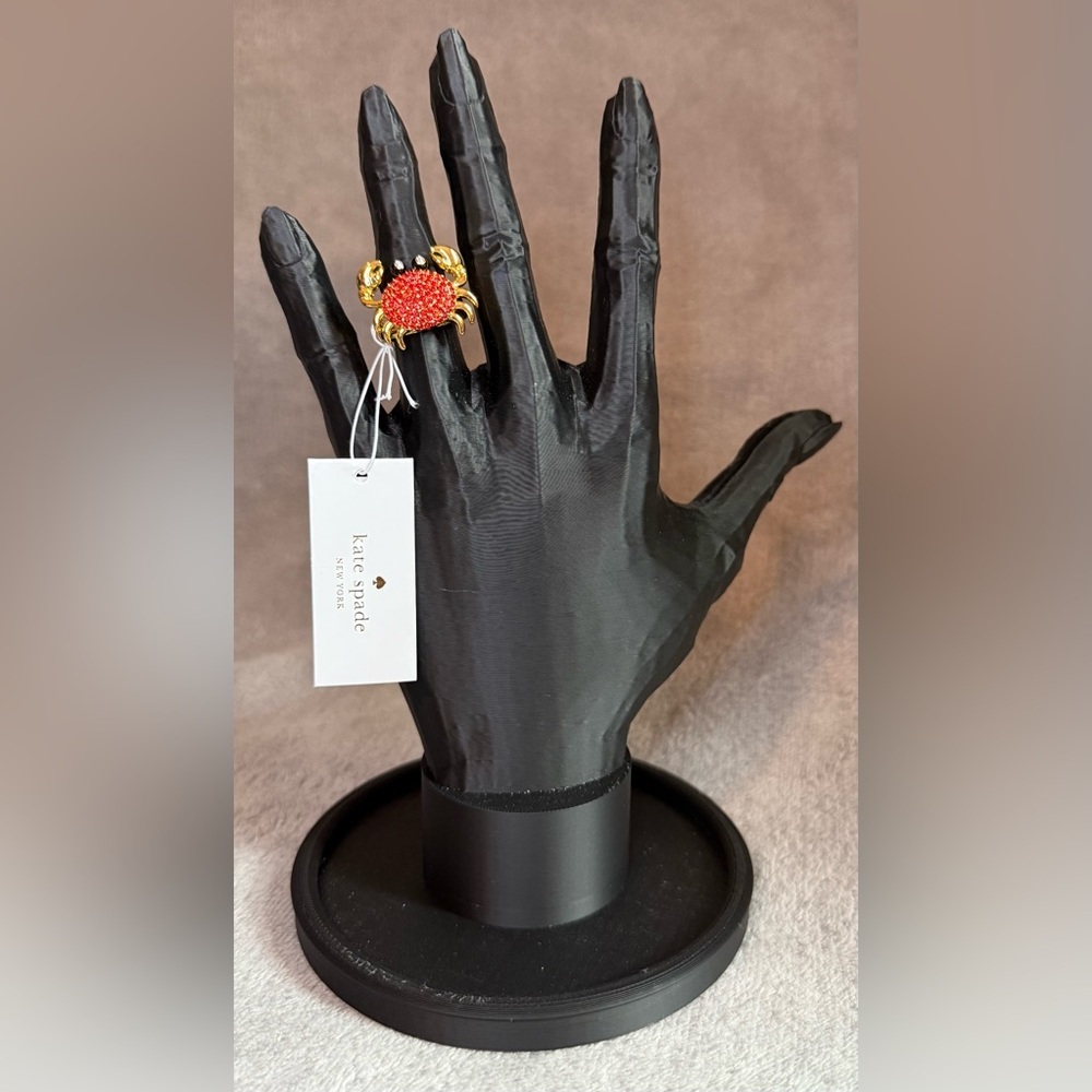 🎉HOST PICK🎉♠️🦀♠️KATE SPADE♠️🦀♠️Shore Thing Pave Crab Ring with Dust Bag/NWT - Picture 3 of 8